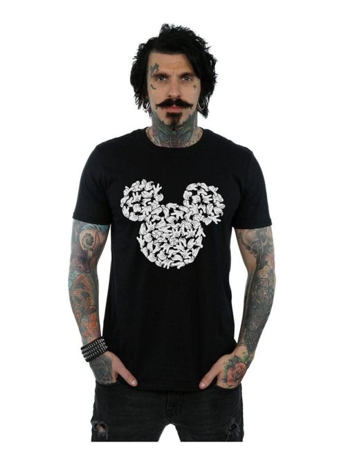 T-shirt motif mickey mouse head of hands - disney - Kiabi