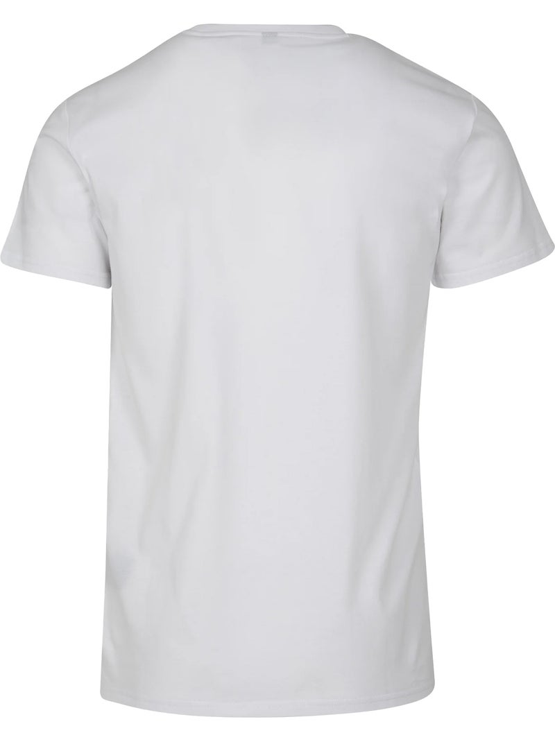T-shirt motif mickey mouse motif/style disney m face - merchcode (mickey mouse) Blanc - Kiabi