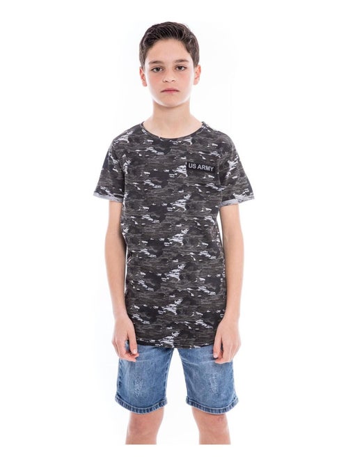 T-shirt motif militaire NIMON garçon - Kiabi