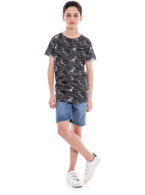 T-shirt motif militaire NIMON garçon - Kiabi