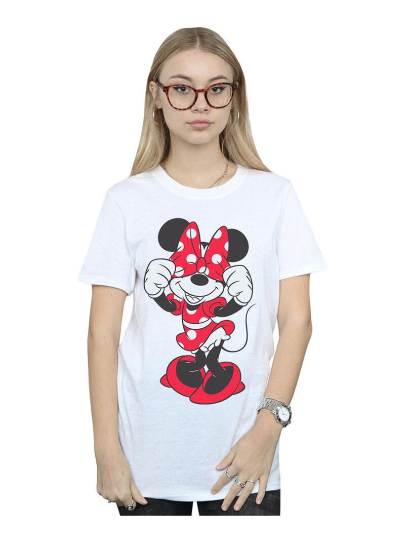 T-shirt motif minnie mouse motif/style nœud - disney Blanc - Kiabi