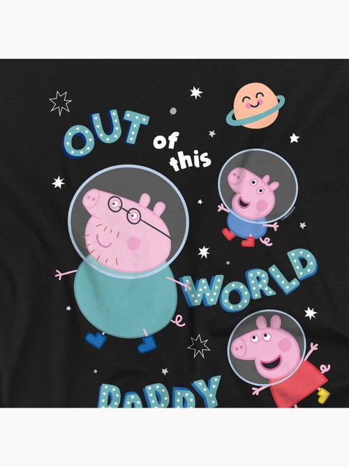 T-shirt motif papa pig out of this world - peppa pig (occasion: fête des pères) - Kiabi