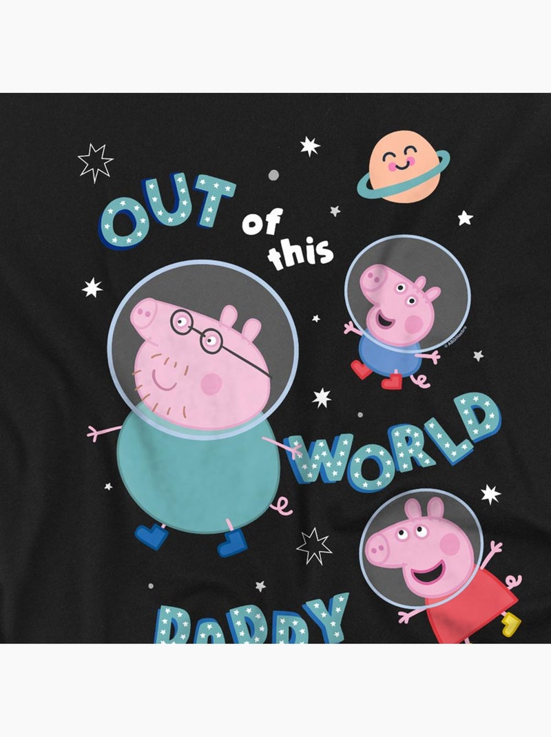 T-shirt motif papa pig out of this world - peppa pig (occasion: fête des pères) Noir - Kiabi