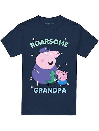 T-shirt motif papy pig roarsome - peppa pig (george pig, papy pig)