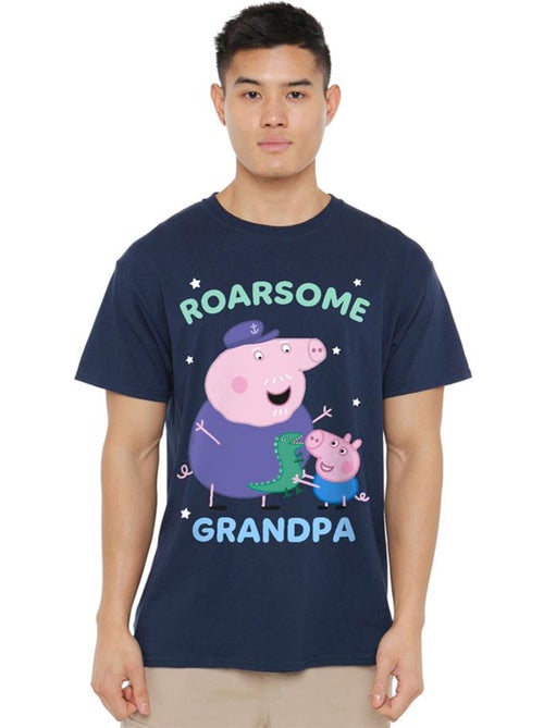 T-shirt motif papy pig roarsome - peppa pig (george pig, papy pig) - Kiabi