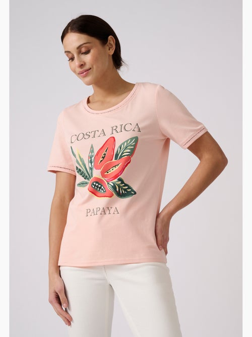 T-shirt motif placé - damart - Kiabi T-shirt motif placé - damart - Kiabi