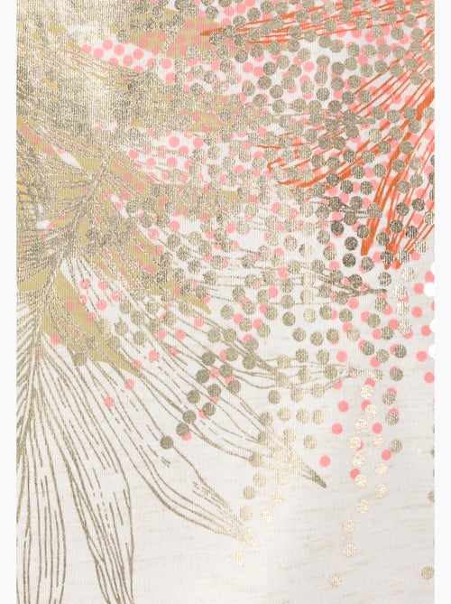 T-shirt motif placé fil brillant - Damart - Kiabi