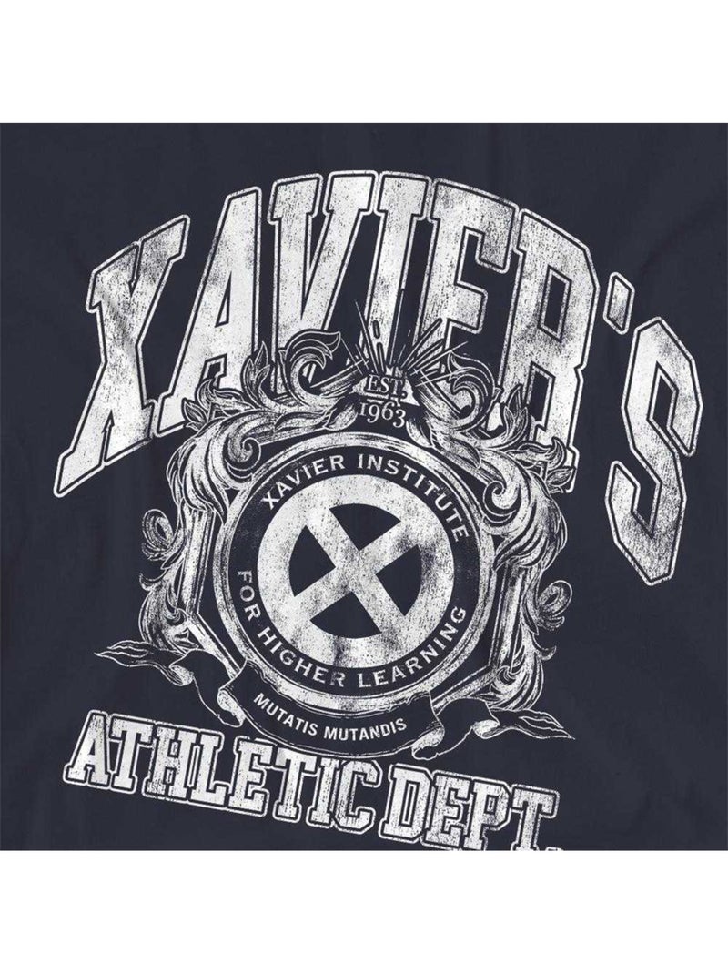 T-shirt motif professeur xavier athletic dept - x-men Bleu nuit - Kiabi