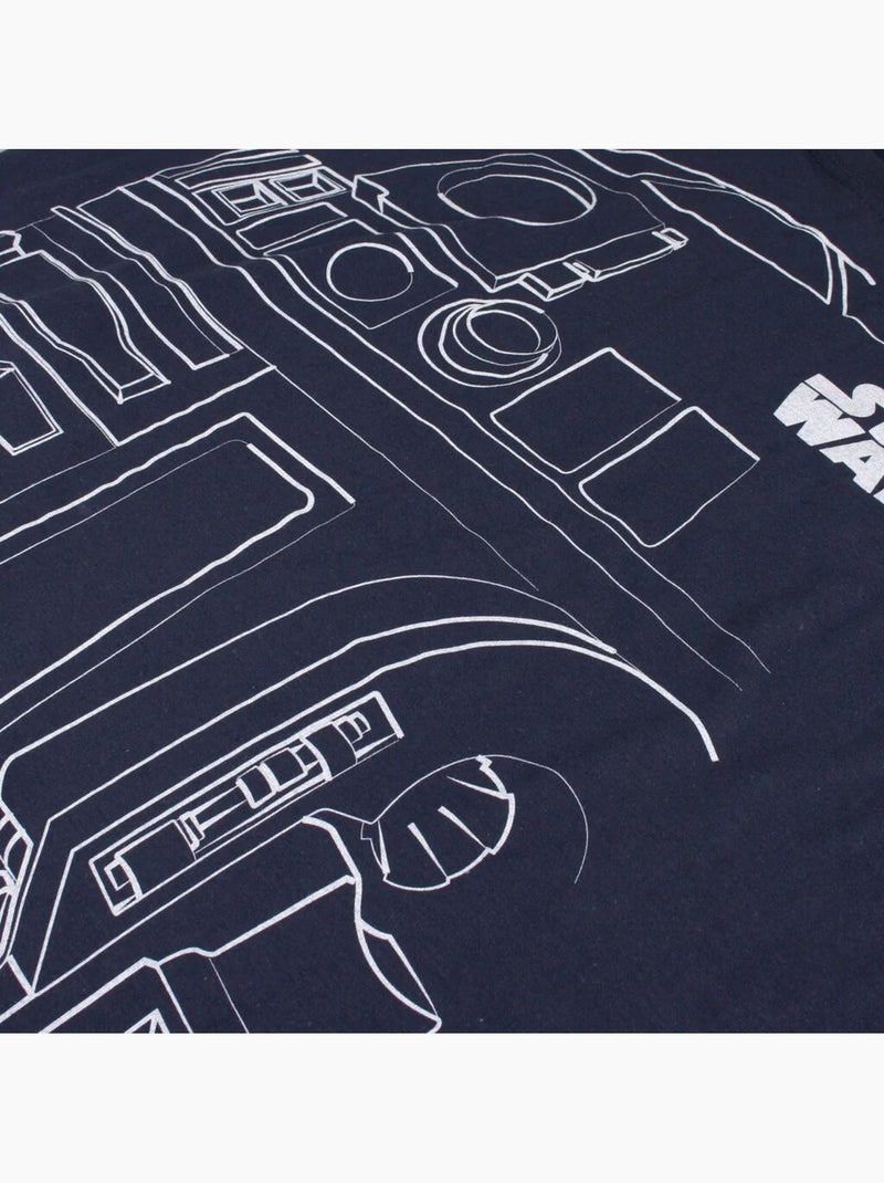 T-shirt motif r2-d2 - la guerre des étoiles Bleu Bleu marine Blanc - Kiabi