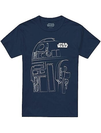 T-shirt motif r2-d2 motif/style contour - la guerre des étoiles (r2-d2)