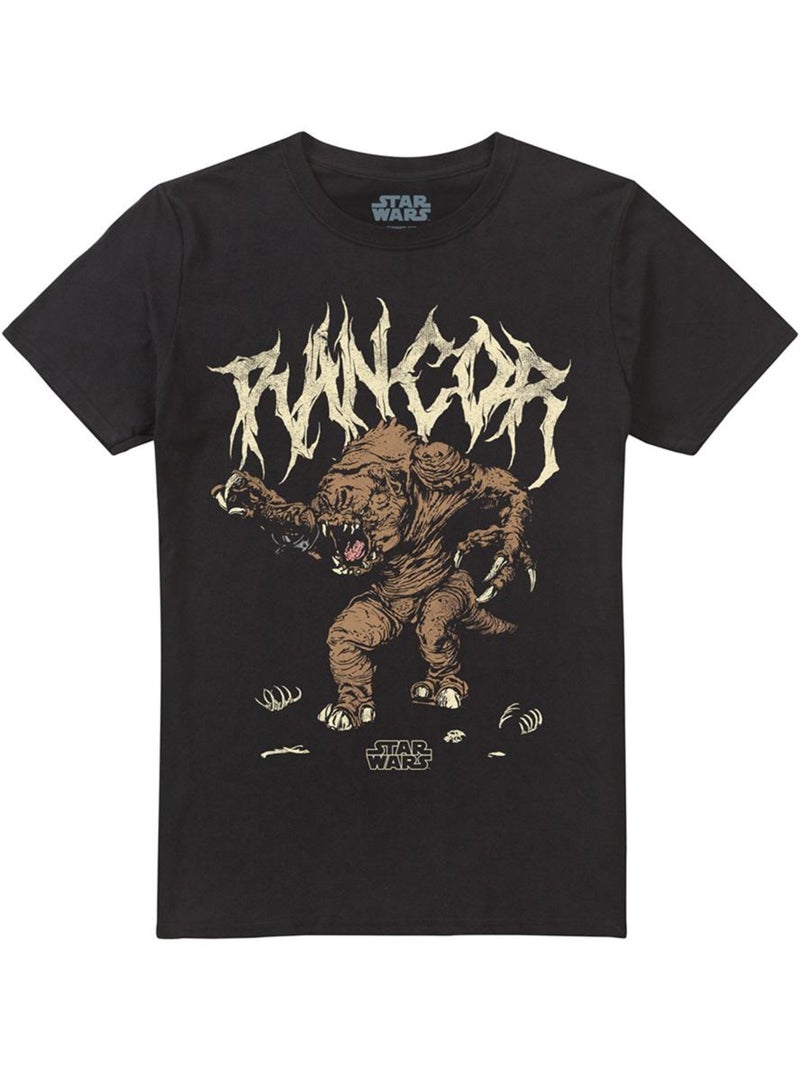 T-shirt motif rancor motif/style métallique - la guerre des étoiles (design/motif: imprimé) Noir - Kiabi