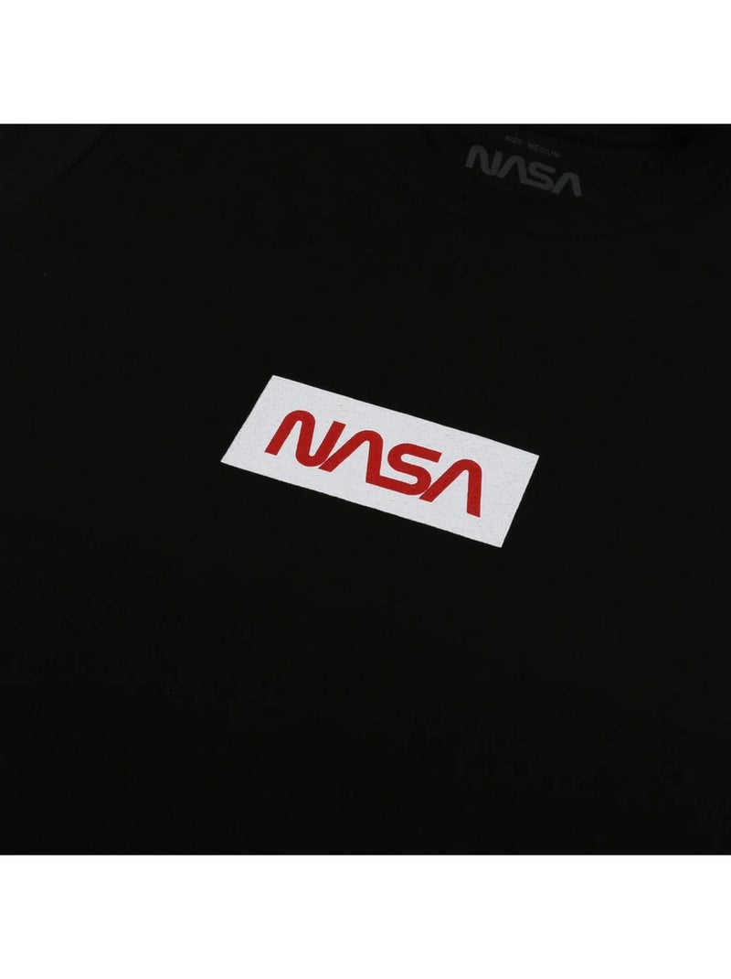 T-shirt motif rectangle - nasa Noir - Kiabi