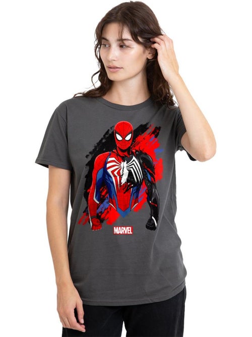 T-shirt motif symbiote venin - homme araignée (symbiote venom) - Kiabi