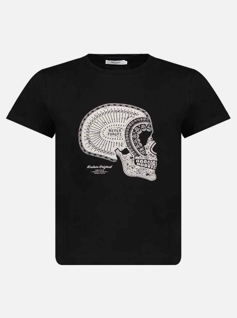 T-shirt motif tête de mort 'Deeluxe' Noir - Kiabi