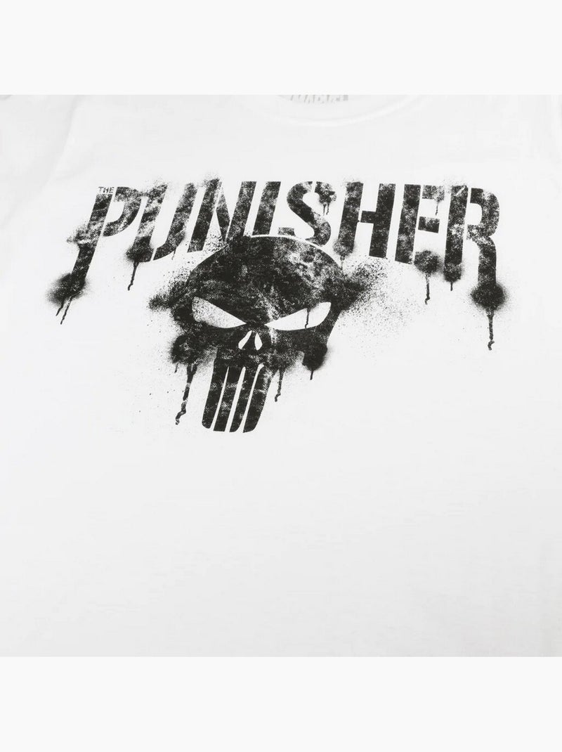 T-shirt motif texte - le punisseur Blanc - Kiabi