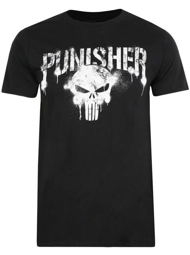 T-shirt motif texte - le punisseur Noir - Kiabi