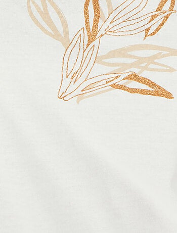T-shirt motif ton sur ton pailleté - Damart