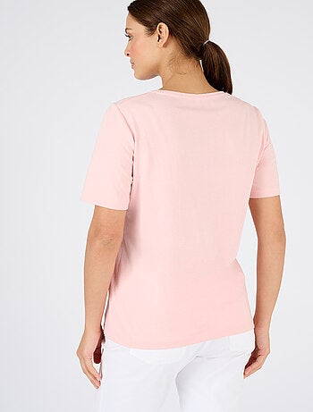 T-shirt motif ton sur ton pailleté - Damart