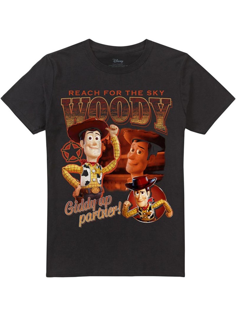 T-shirt motif woody motif/style hommage sheriff - toy story (woody) Noir - Kiabi