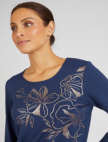 T-shirt motifs coloris doré - Damart