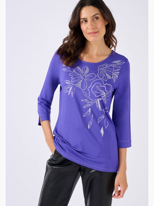 T-shirt motifs coloris doré - Damart - Kiabi