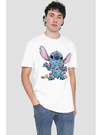 T-shirt motifs croquis et lumières de noël - lilo et stitch