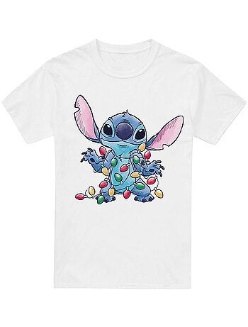 T-shirt motifs croquis et lumières de noël - lilo et stitch