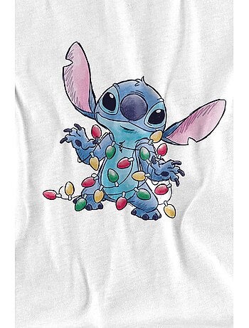 T-shirt motifs croquis et lumières de noël - lilo et stitch
