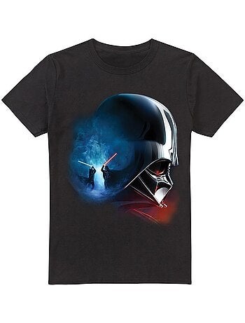 T-shirt motifs obi-wan kenobi et vador style poster - la guerre des étoiles