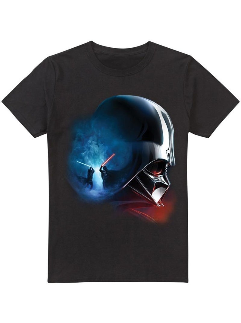 T-shirt motifs obi-wan kenobi et vador style poster - la guerre des étoiles Noir - Kiabi
