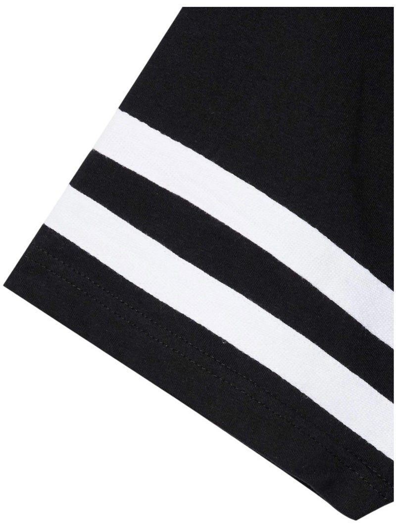 T-shirt motif/style à rayures - build your brand Noir - Kiabi