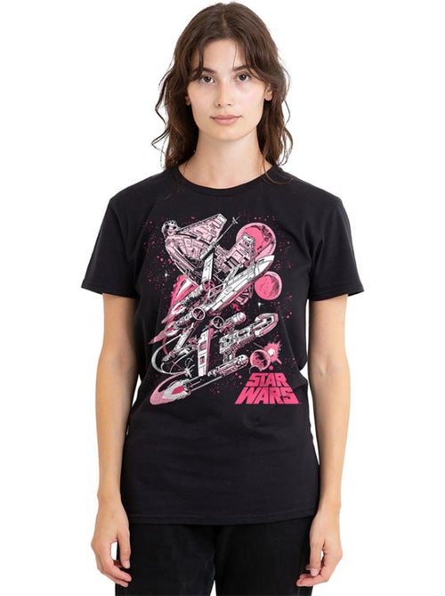 T-shirt motif/style bande dessinée rétro - la guerre des étoiles - Kiabi