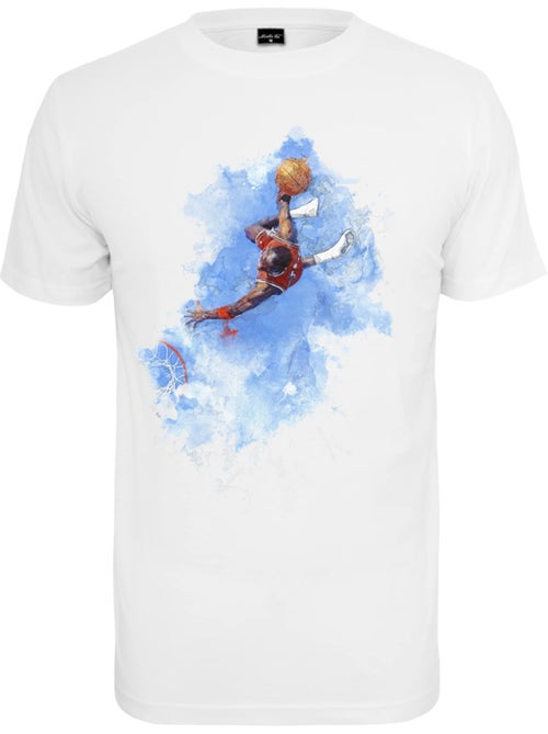 T-shirt motif/style basketball et nuages - mister tee - Kiabi