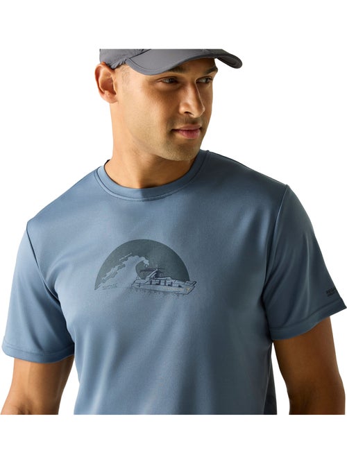 T-shirt motif/style bateau fingal slogan - regatta - Kiabi