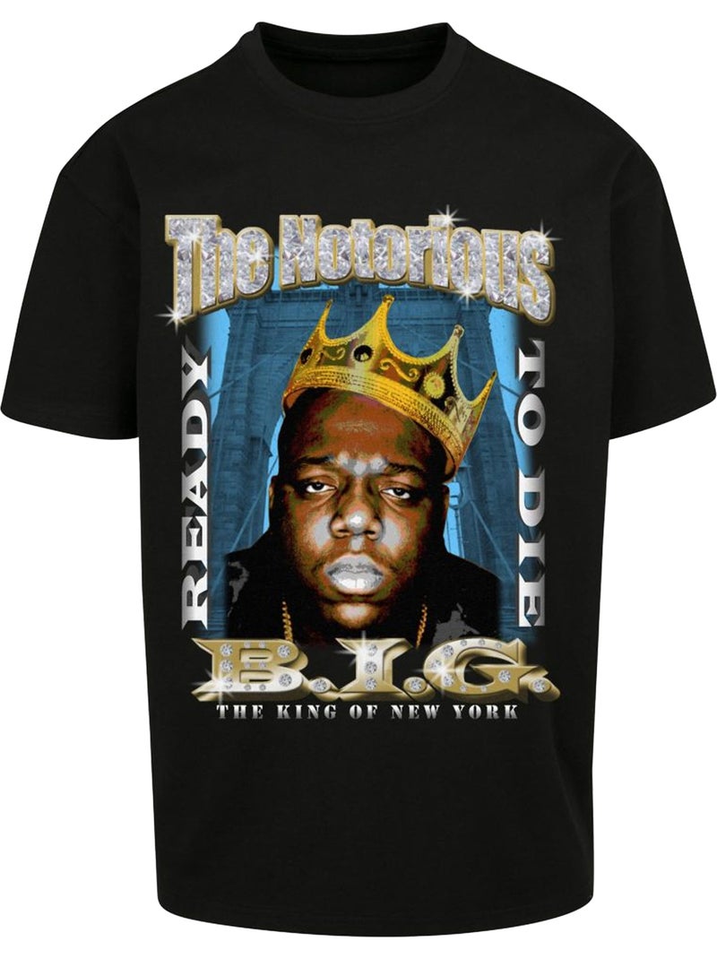 T-shirt motif/style biggie crown - mister tee Noir - Kiabi