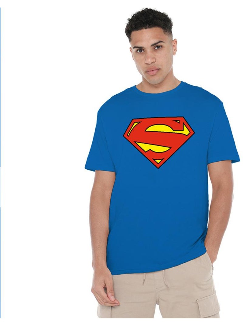 T-shirt motif/style bouclier - superman Bleu roi - Kiabi