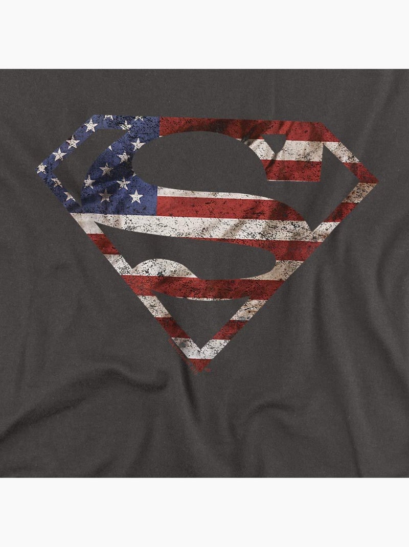 T-shirt motif/style bouclier super patriot - superman Gris Gris anthracite - Kiabi
