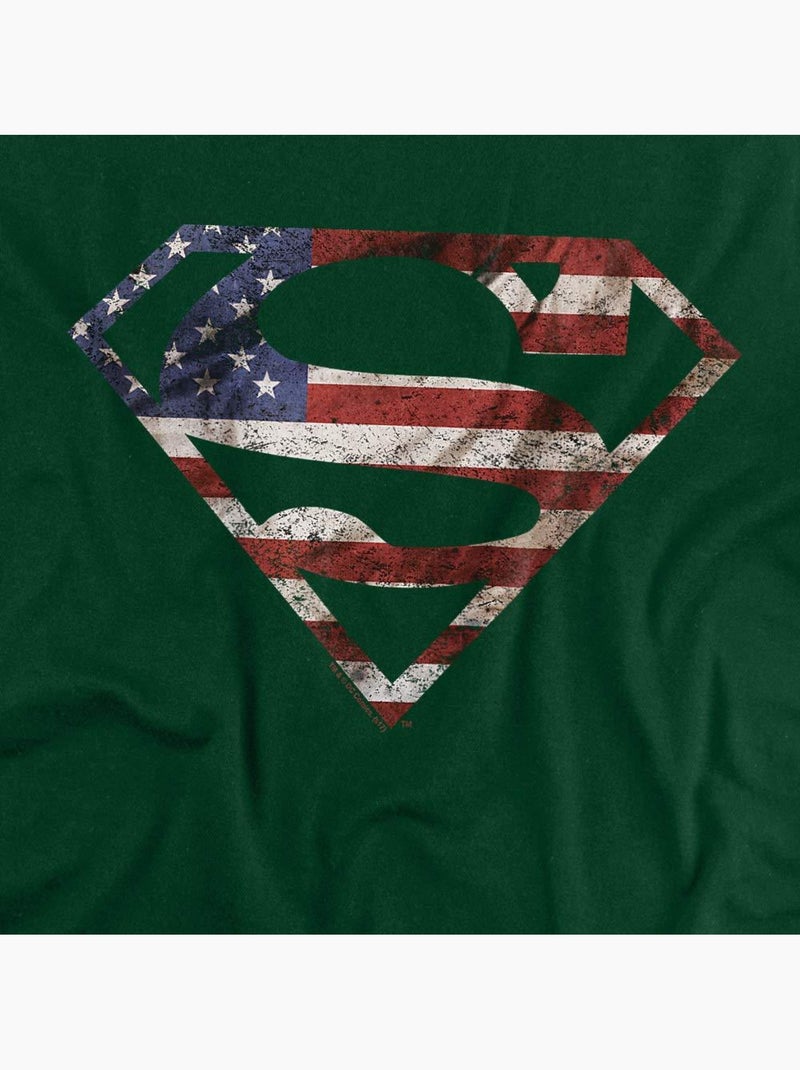 T-shirt motif/style bouclier super patriot - superman Vert foncé - Kiabi