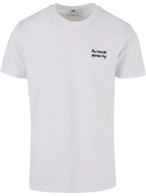 T-shirt motif/style brodé au revoir - mister tee - Kiabi