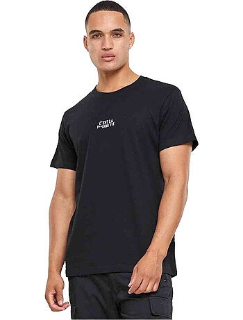 T-shirt motif/style brodé c'est la f**king vie - mister tee