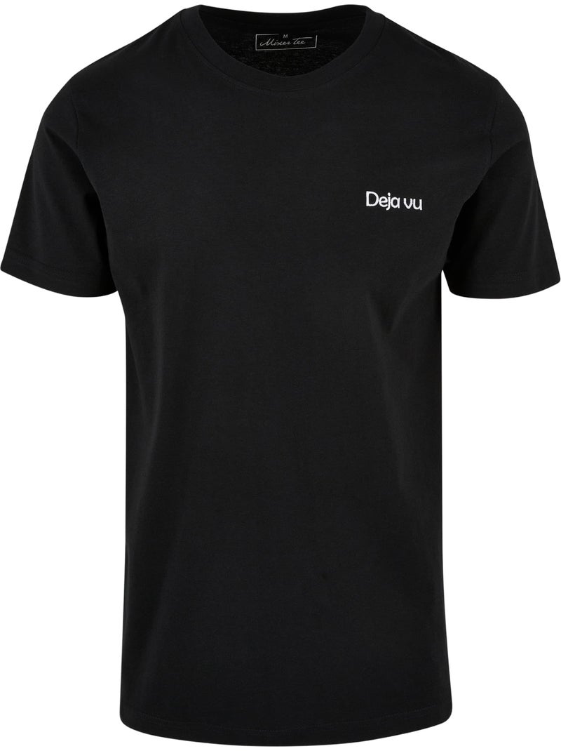 T-shirt motif/style brodé deja vu - mister tee Noir - Kiabi