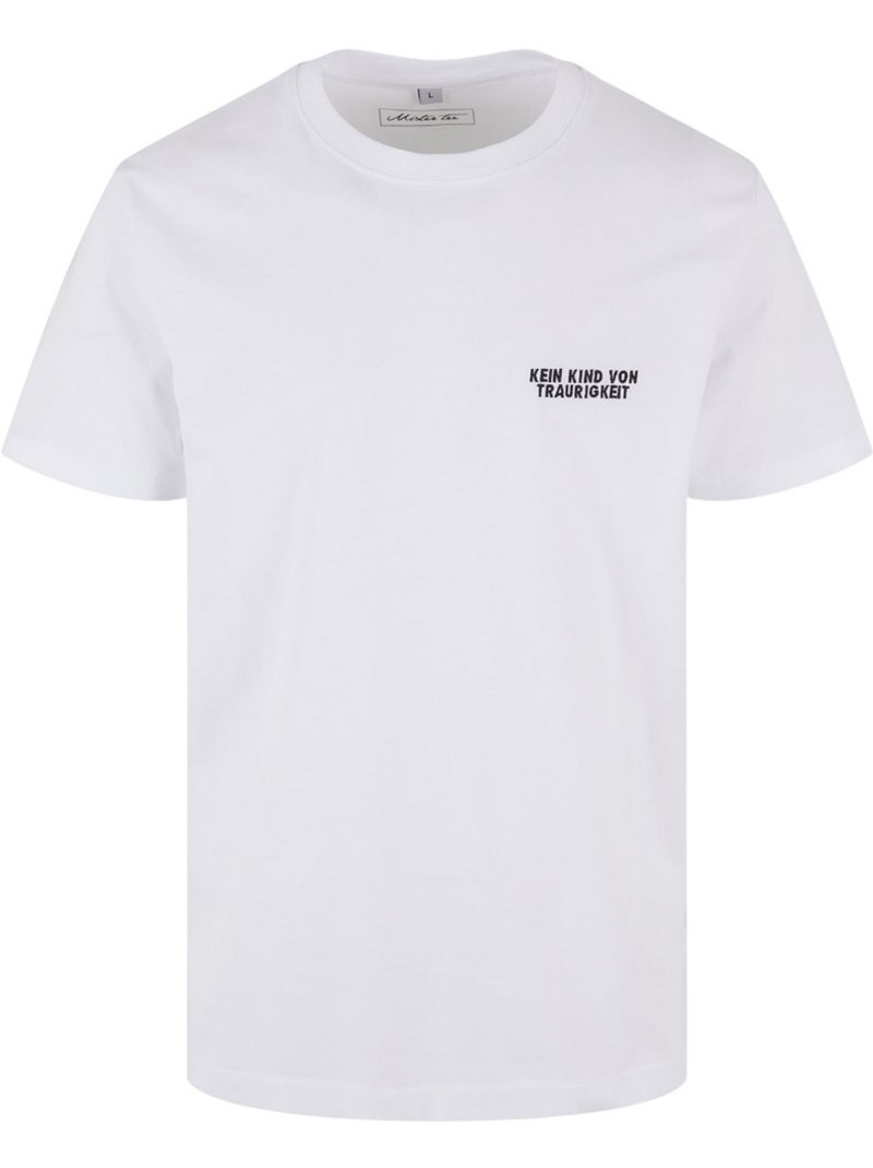 T-shirt motif/style brodé kein kind von traurigkeit - mister tee Blanc - Kiabi