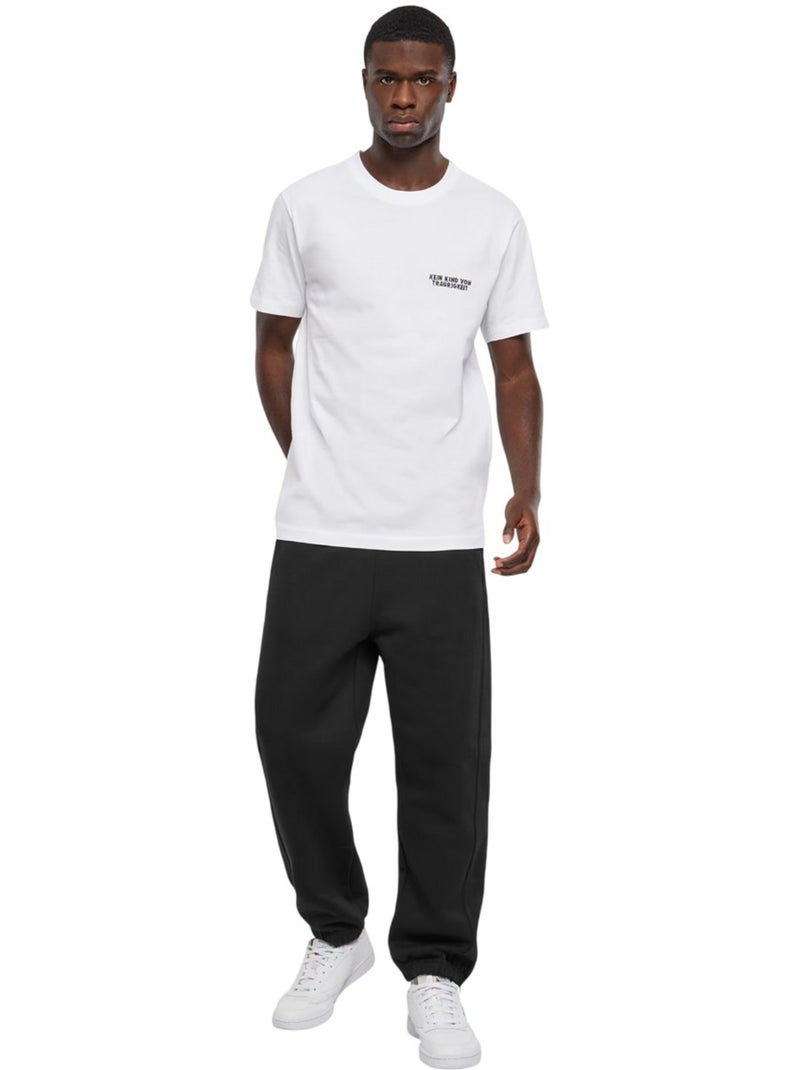 T-shirt motif/style brodé kein kind von traurigkeit - mister tee Blanc - Kiabi