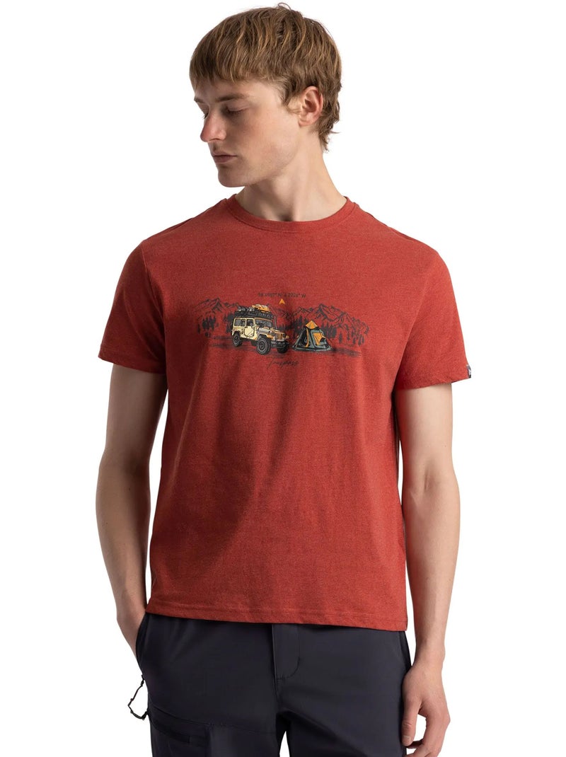 T-shirt motif/style camping horton - trespass Rouge - Kiabi