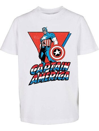 T-shirt motif/style capitaine amérique - mister tee (captain america)