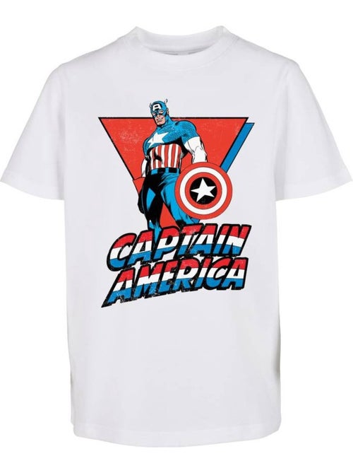 T-shirt motif/style capitaine amérique - mister tee (captain america) - Kiabi