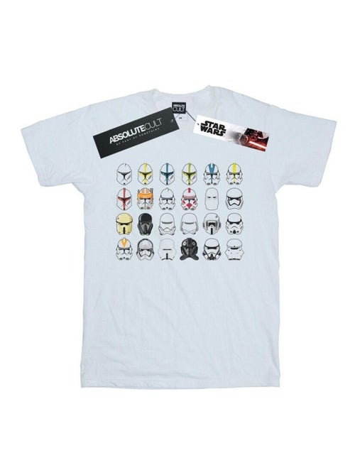 T-shirt motif/style casque troopers - la guerre des étoiles - Kiabi