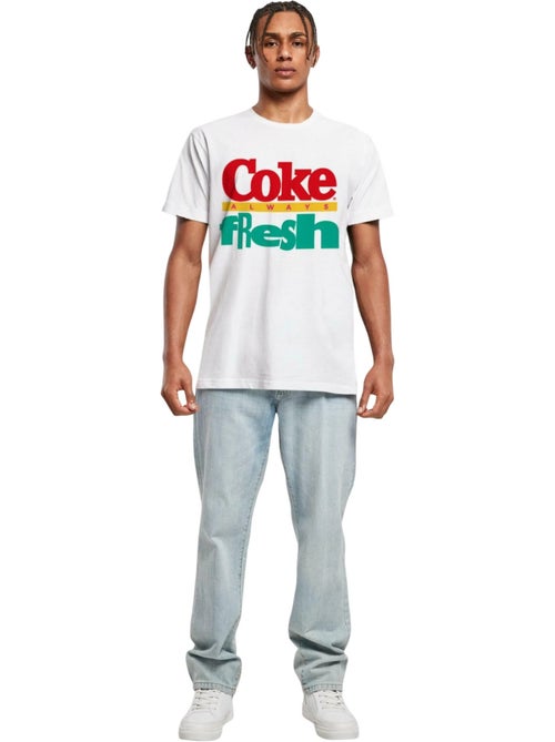 T-shirt motif/style coca-cola 90's logo - merchcode - Kiabi