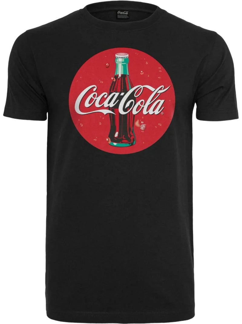 T-shirt motif/style coca-cola bottle logo - merchcode Noir - Kiabi