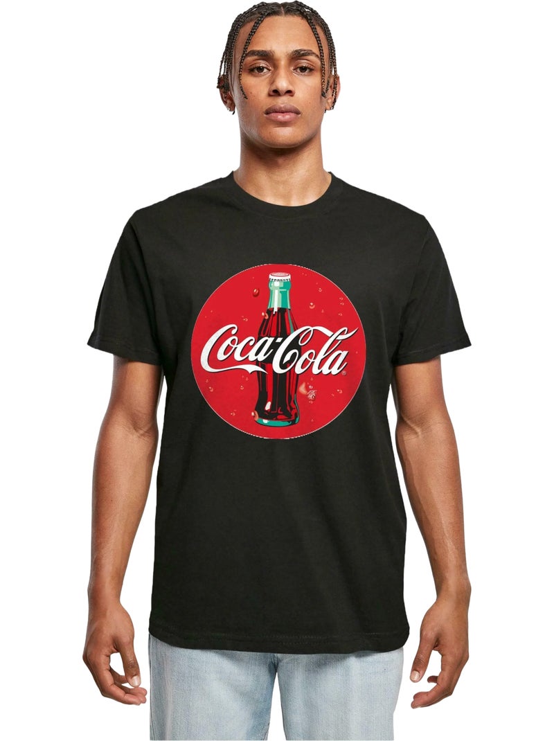 T-shirt motif/style coca-cola bottle logo - merchcode Noir - Kiabi